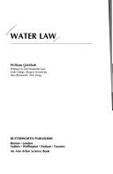 Cover of: Water law