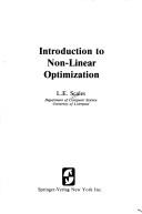 Introduction to non-linear optimization by L. E. Scales