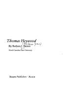 Thomas Heywood by Barbara J. Baines