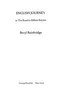 Cover of: English journey, or, The road to Milton Keynes | Bainbridge, Beryl