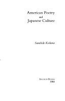 Cover of: American poetry and Japanese culture