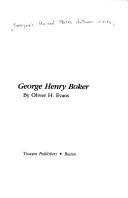 Cover of: George Henry Boker by Oliver H. Evans