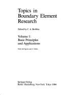 Cover of: Topics in boundary element research | 