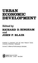 Cover of: Urban economic development by edited by Richard D. Bingham and John P. Blair.