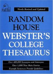 Random House Webster's college thesaurus by Jess M. Stein, Stuart Berg Flexner, Fraser Sutherland, Random House