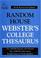 Cover of: Random House Webster's College Thesaurus (HC)