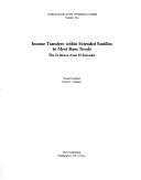 Cover of: Income transfers within extended families to meet basic needs: the evidence from El Salvador