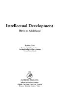 Cover of: Intellectual development by Robbie Case, Robbie Case