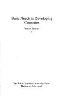 Cover of: Basic needs in developing countries by Frances Stewart