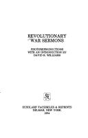 Cover of: Revolutionary war sermons: photoreproductions