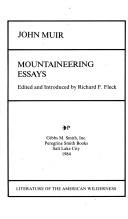 Cover of: Mountaineering essays by John Muir, John Muir