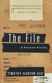 Cover of: File: The: A Personal History