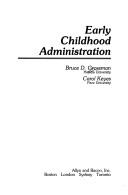 Cover of: Early childhood administration