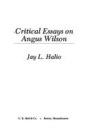 Cover of: Critical essays on Angus Wilson