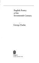 English poetry of the seventeenth century by George A. E. Parfitt