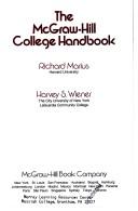 Cover of: The McGraw-Hill college handbook by Richard Marius, Richard Marius