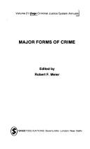 Cover of: Major forms of crime