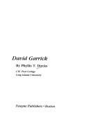 Cover of: David Garrick by Phyllis T. Dircks
