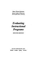 Cover of: Evaluating instructional programs