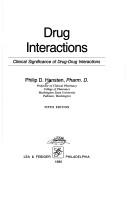 Drug interactions by Philip D. Hansten, John R Horn
