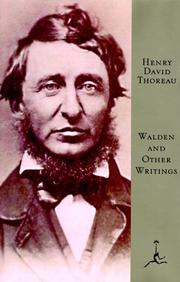 Cover of: Walden and other writings of Henry David Thoreau