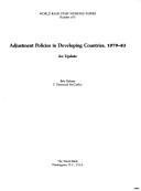 Cover of: Adjustment policies in developing countries, 1979-1983: an update