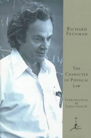 Cover of: The character of physical law by Richard Phillips Feynman