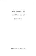The choice of law by David Farquhar Cavers