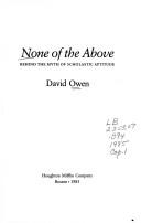 None of the above by Owen, David.