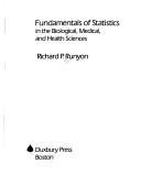 Cover of: Fundamentals of statistics in the biological, medical, and health sciences