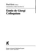 Ennio de Giorgi Colloquium by Ennio de Giorgi Colloquium (1983 H. Poincaré Institute)