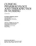 Cover of: Clinical pharmacology and therapeutics in nursing.