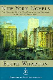 Cover of: New York novels by Edith Wharton