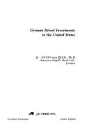 Cover of: German direct investments in the United States