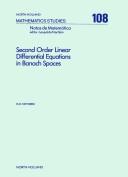 Cover of: Second order linear differential equations in Banach spaces