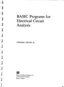 Cover of: BASIC programs for electrical circuit analysis by Theodore F. Bogart