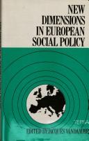 Cover of: New dimensions in European social policy