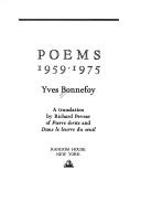 Cover of: Poems, 1959-1975 by Yves Bonnefoy