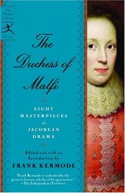 Cover of: The Duchess of Malfi by edited and with an introduction by Frank Kermode.