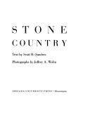 Cover of: Stone country by Scott R. Sanders