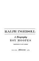 Cover of: Ralph Ingersoll: a biography