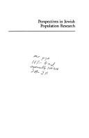 Cover of: Perspectives in Jewish population research
