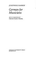 Cover of: German for musicians