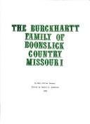 Cover of: The Burckhartt family of Boonslick Country, Missouri by Mary Miller Smiser