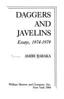 Cover of: Daggers and javelins by Amiri Baraka