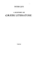 Cover of: A history of Greek literature