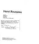 Cover of: Henri Rousseau: essays