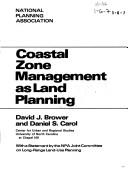 Cover of: Coastal zone management as land planning