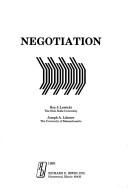 Cover of: Negotiation by Roy J. Lewicki