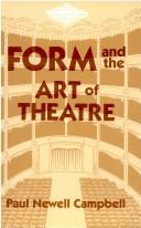 Cover of: Form and the art of theatre